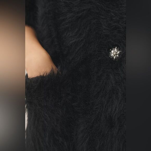 Anthropologie Endless Rose V-Neck Deco Cardigan Sweater Endless Rose Size S - Picture 3 of 4